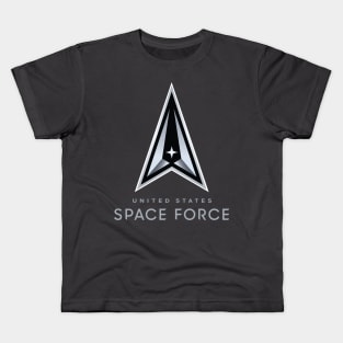 Space Force Official Logo - Black & White Version Kids T-Shirt